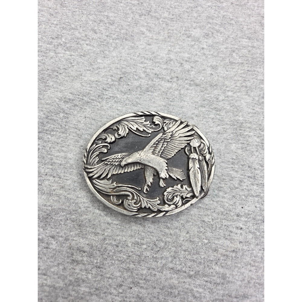 Vintage 1995 Siskiyou American Soaring Bald Eagle USA Pride Belt Buckle